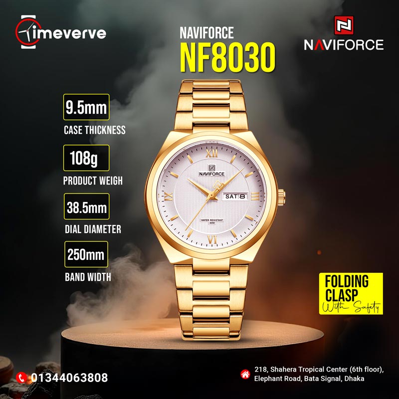 Naviforce-8030 Naviforce 8030 CH - Gold Black - Image 1
